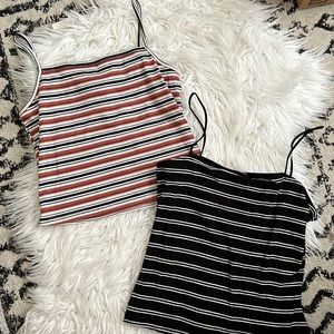 2 stripe crop tops